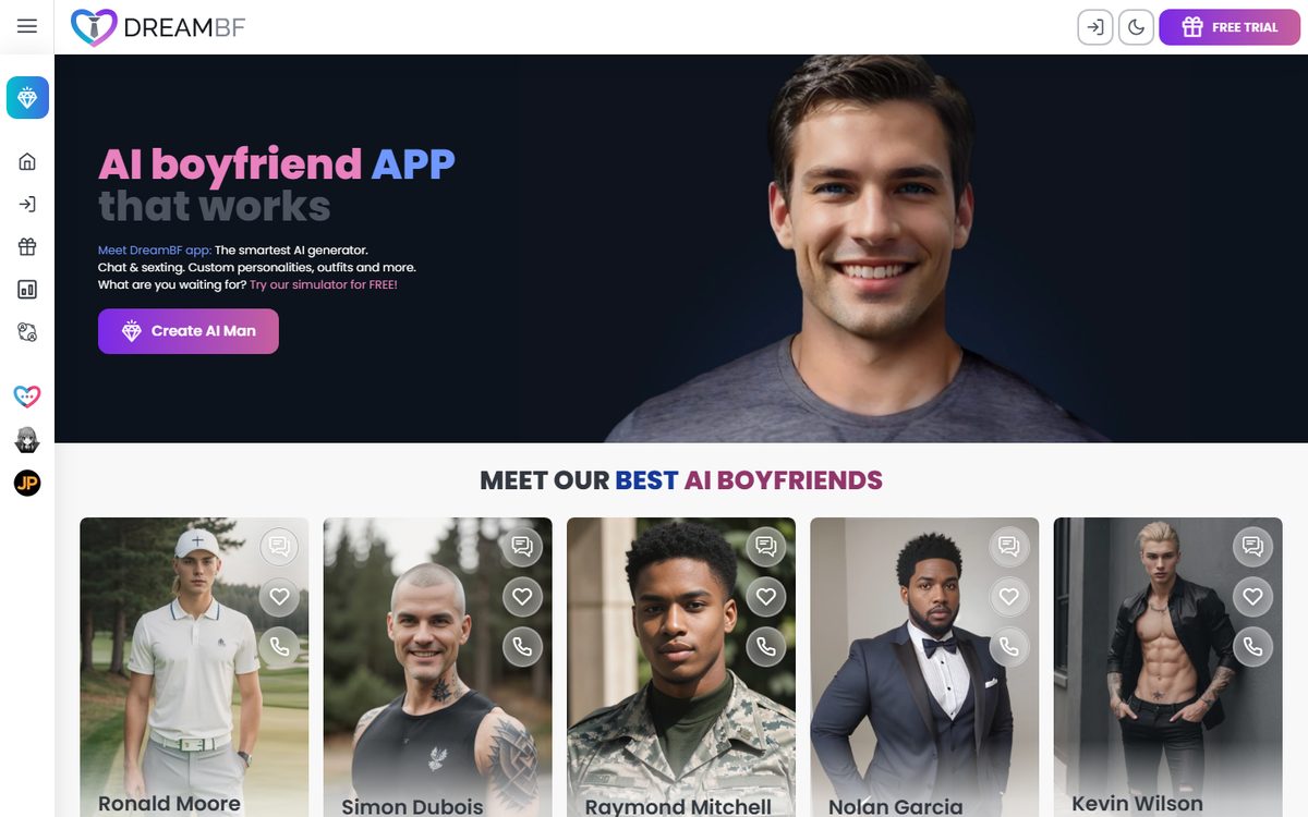 DreamBF landing page — August 2026