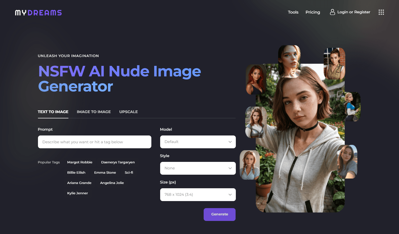 MyDreams.Studio – AI-Powered NSFW Image Generation and Chat