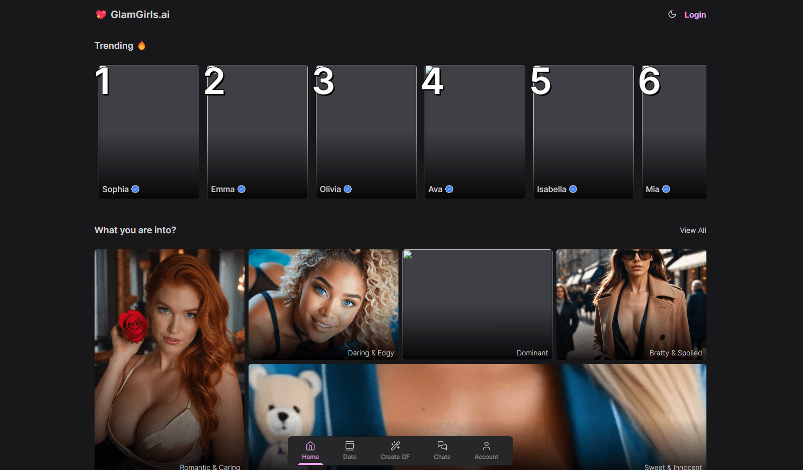 GlamGirls.ai – AI-Generated Virtual Girlfriends