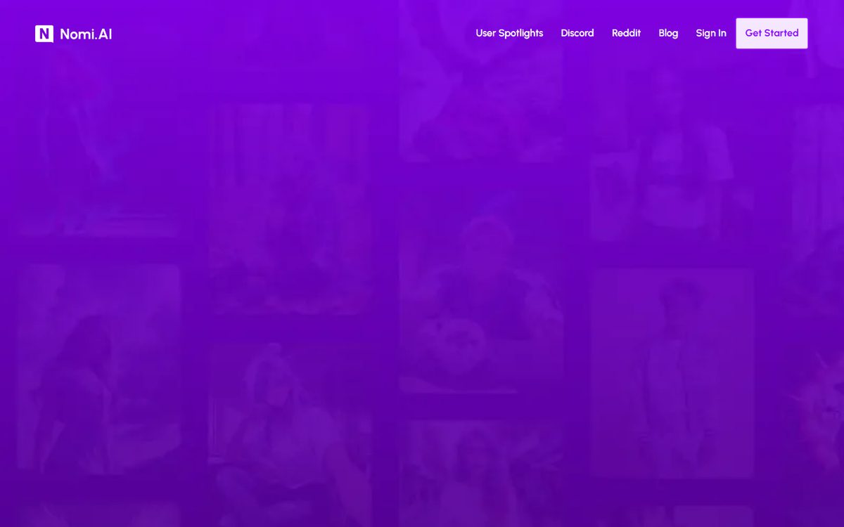 Nomi AI landing page — August 2026