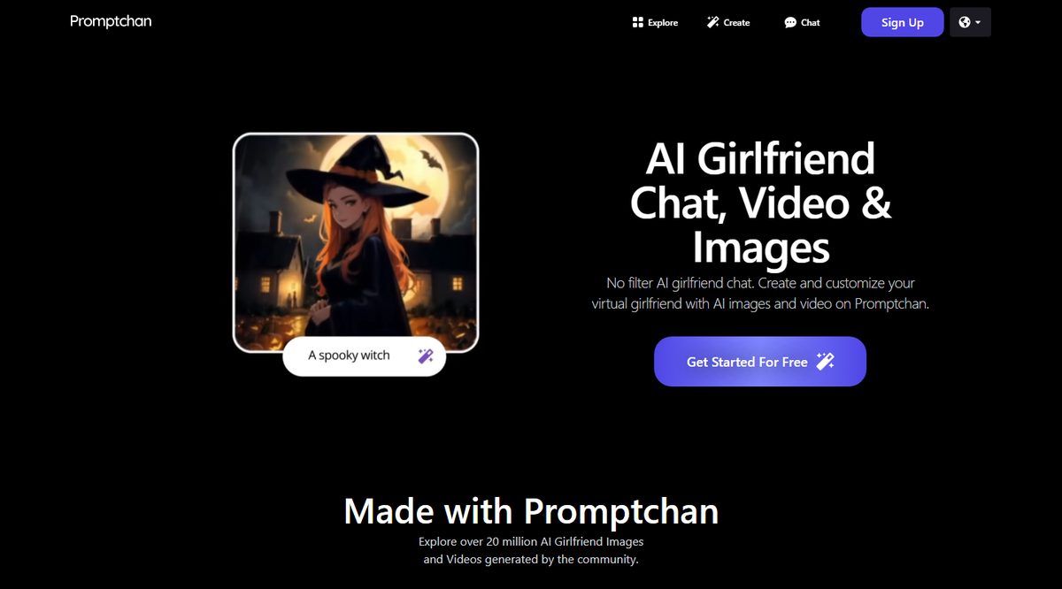 Promptchan landing page — August 2026